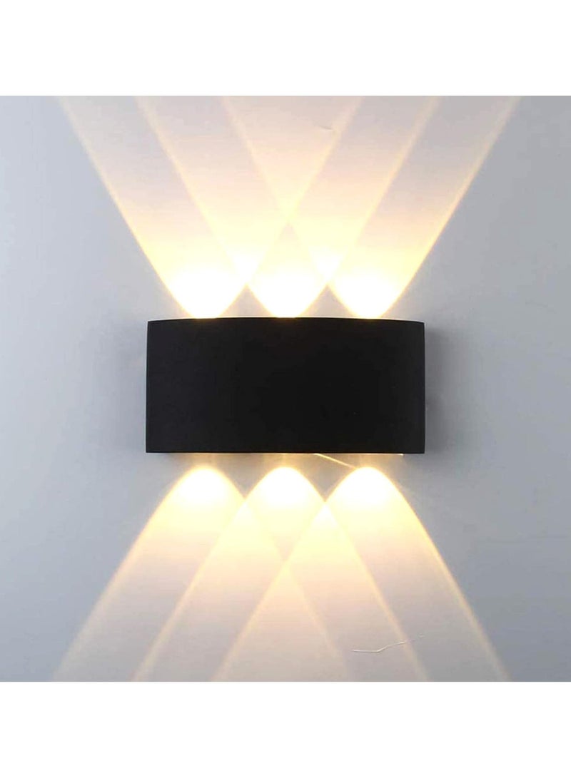 Beauenty Aluminum Waterproof LED Wall Lamp (Black, 3000K) - Image 1